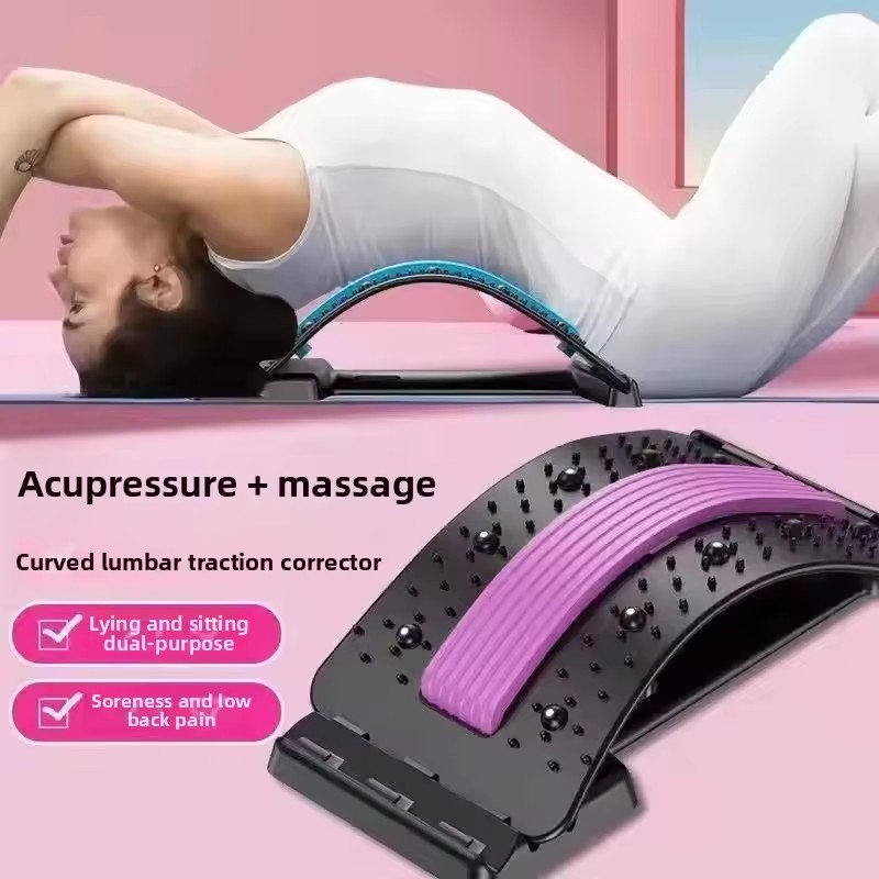 Back Stretcher Lumbar - Magnetischer Rückenmassage-Muskelentspanner Haltungskorrektur-Therapiegerät Rückenstrecker Wirbelsäulenstütze Schmerzlinderung