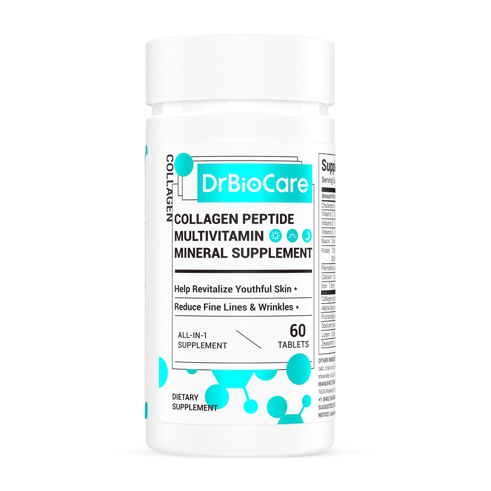 Health & Wellness Vector - Komplette Multivitamin-Gummibärchen mit D3, C, E,