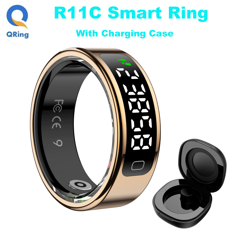 Blood Oxygen Monitor - AMZMAX R11C Display Smart Ring Männer